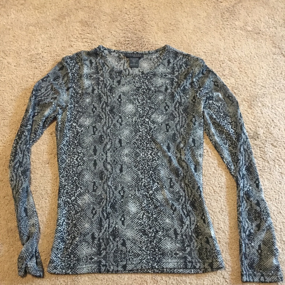 Express Sheer Long Sleeve Top Small